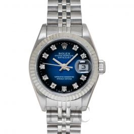 69174G ブルー ROLEX（ロレックス）デイトジャスト 10Pダイヤ
