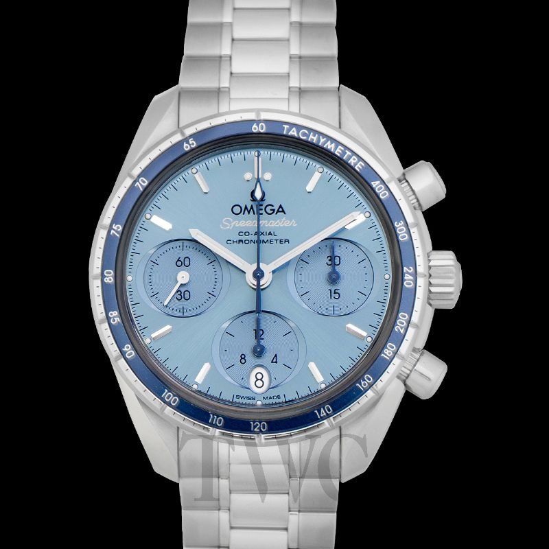 オメガ スピードマスター 38 コーアクシャル 324.30.38.50.03.001 OMEGA 腕時計 ブルー文字盤