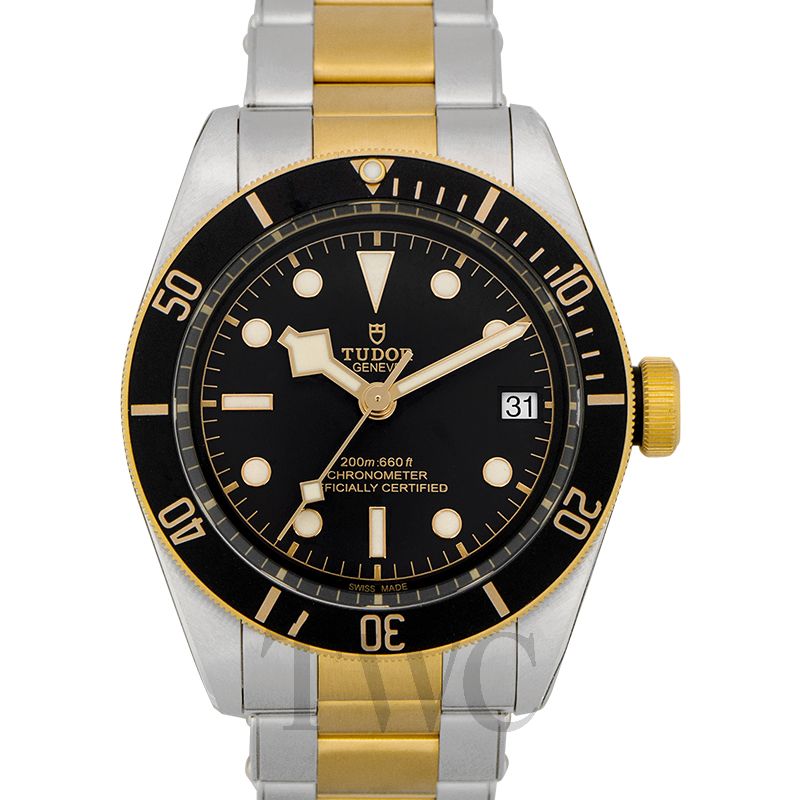 【TUDOR】チュードル チューダー ヘリテージ ブラックベイ 79733N ステンレススチール×YG×ファブリック カーキー 自動巻き メンズ ゴールド文字盤 腕時計