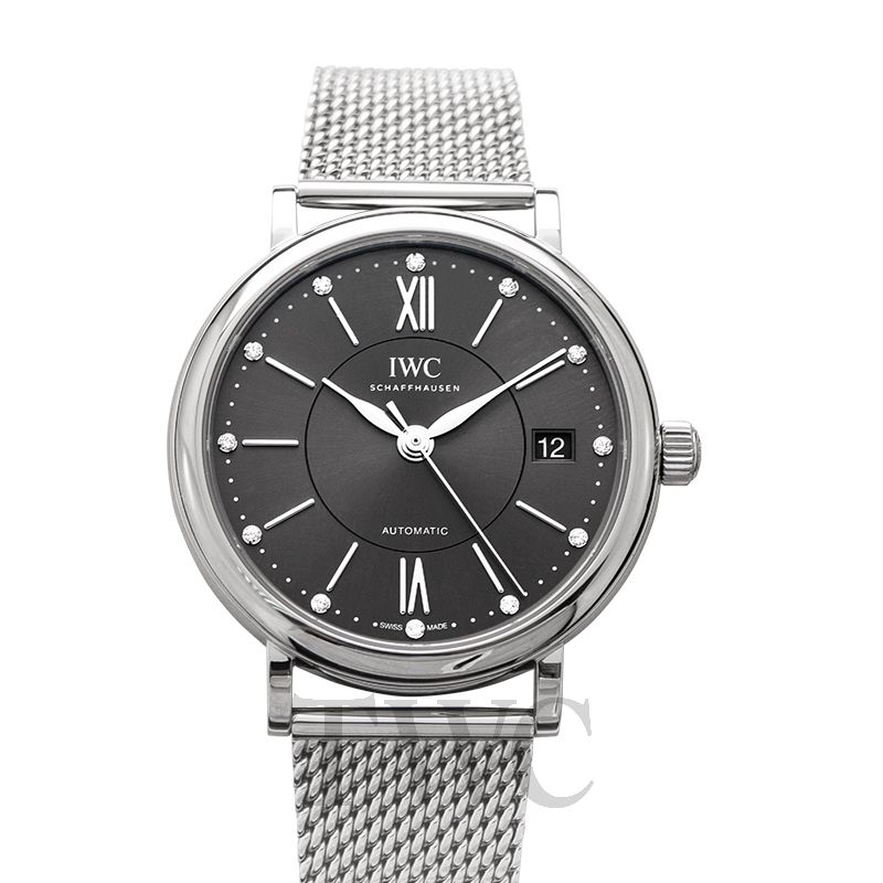 IWC IWC SCHAFFHAUSEN IW458110 ポートフィノ オートマティック 37 12Pダイヤ 自動巻き ボーイズ 良品 _749574