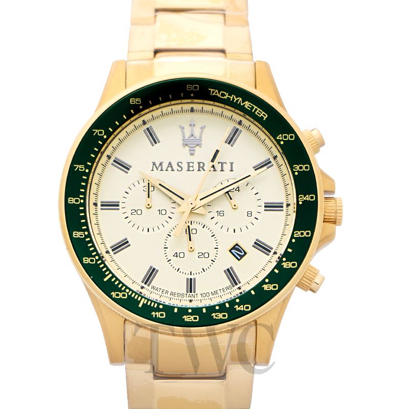 【新品】マセラティ MASERATI メンズ 腕時計 スフィーダ SFIDA クロノグラフ タキメーター クオーツ 時計  ブラック メタルベルト R8873640011