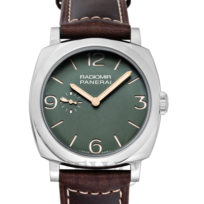 【115153】PANERAI パネライ  PAM00995 ラジオミール グリーンダイヤル SS/レザー 自動巻き 保証書 純正ボックス 腕時計 時計 WATCH メンズ 男性 男 紳士