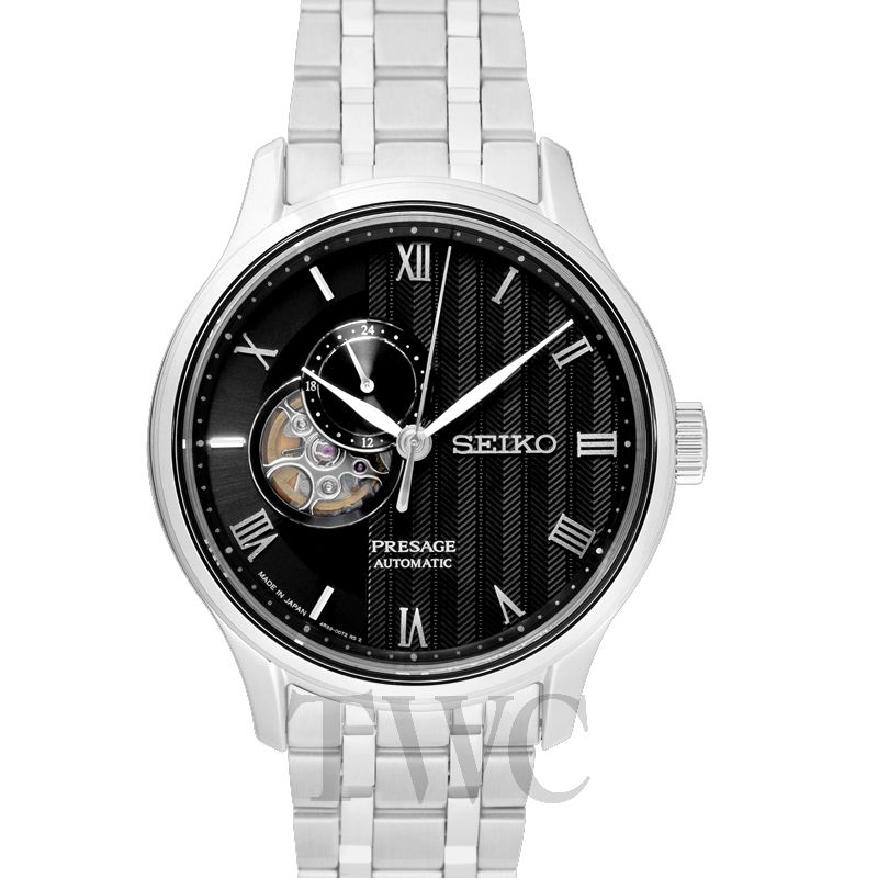 セイコー SEIKO 腕時計 メンズ SARY093 セイコー メカニカル プレザージュ ベーシックライン 41mm BASIC LINE 41mm 自動巻き（4R39/手巻き付） ブラックxシルバー アナログ表示