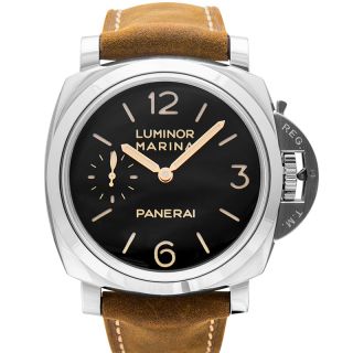 PANERAI パネライ ルミノール 1950 3DAYS 3デイズ PAM00372 O番 裏スケ 黒 ブラック SS ステンレス 純正ベルト 純正尾錠 メンズ 手巻き【6ヶ月保証】【腕時計】