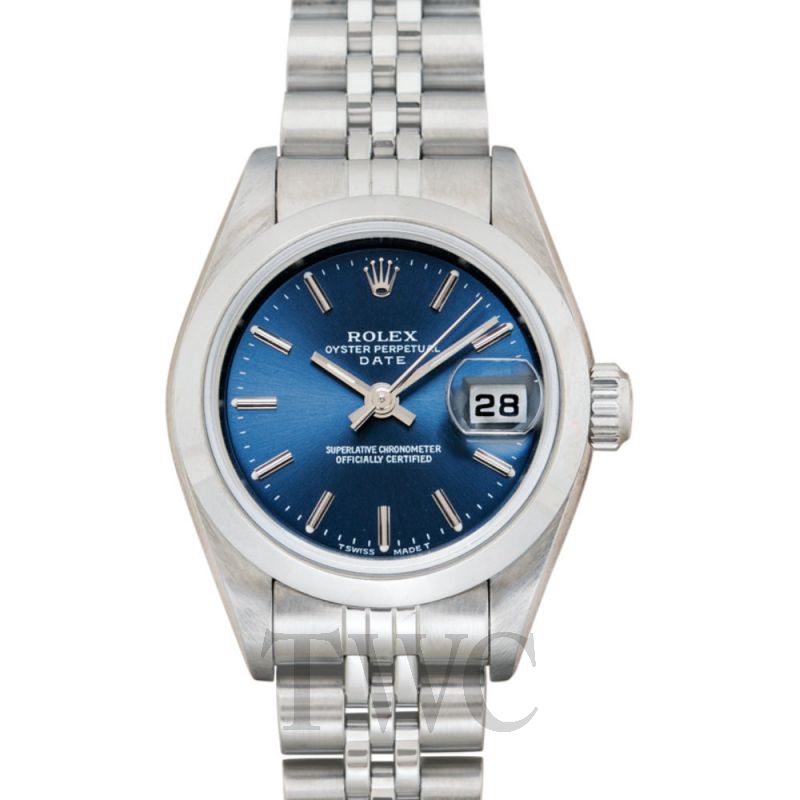69160 Biue Oyster Perpetual Date Blue SS 26mm