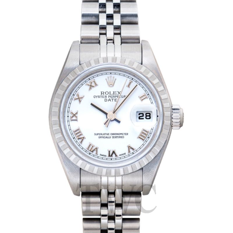 79240 White roma Lady Oyster Perpetual White/Steel 26 mm
